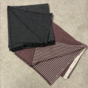 **Set of Two** LULULEMON Vinyasa Infinity Scarves, Reversible, Snap Closure